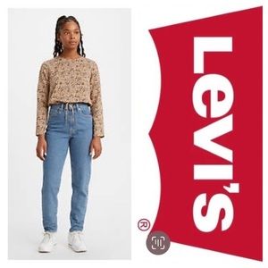 LEVI’S High Waisted Taper Blue Jeans In FYI Mid Stone Wash Women Waist 31